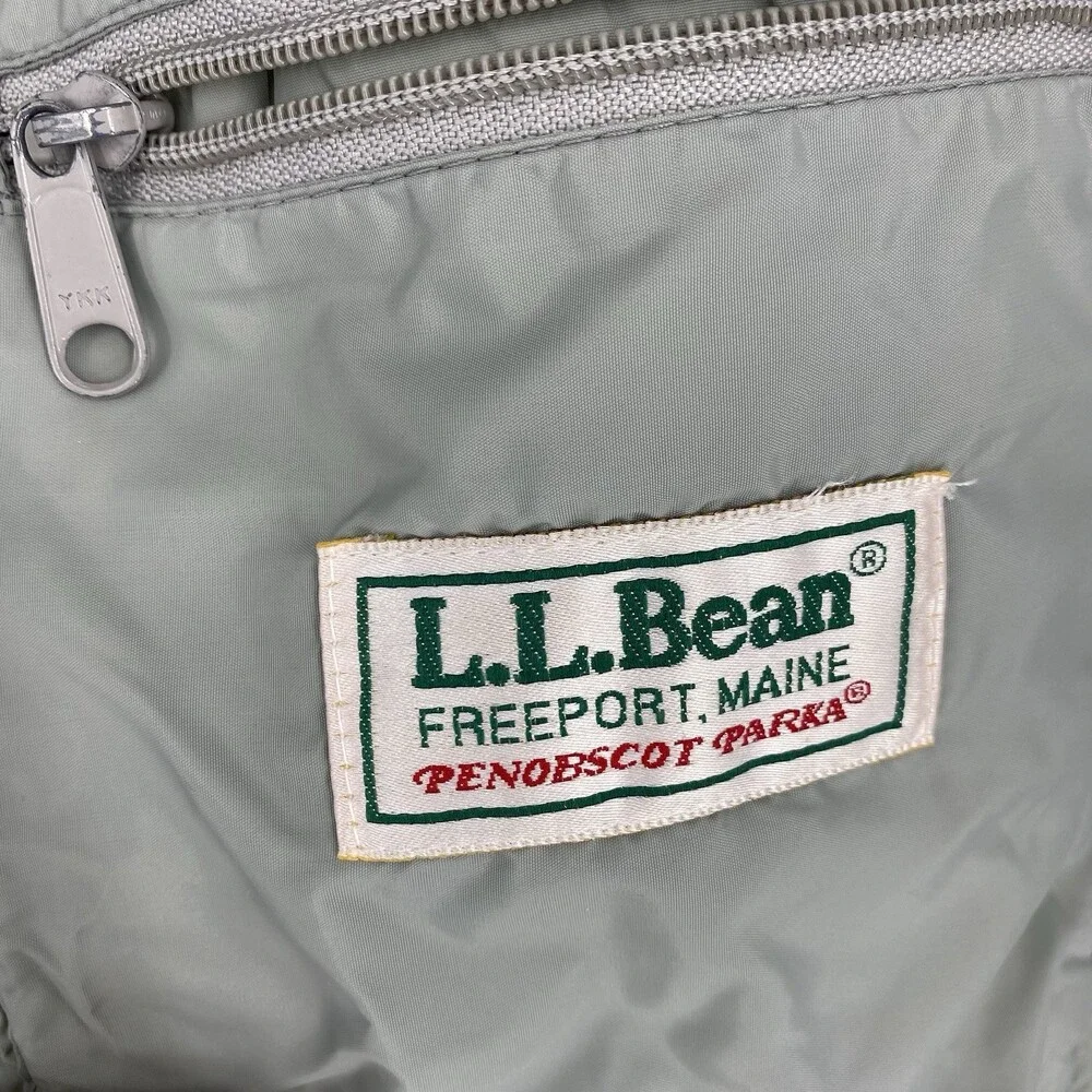Vintage 80s L.L. Bean Penobscot Parka Teal Hooded Jacket No Size USA Made